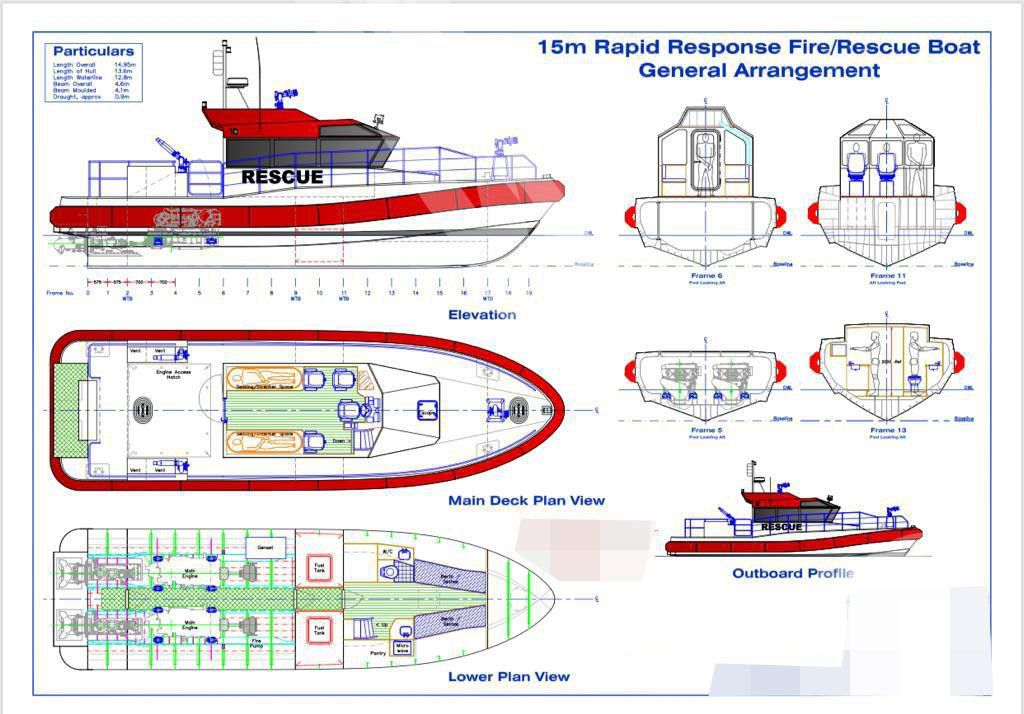 remote control fire rescue boat